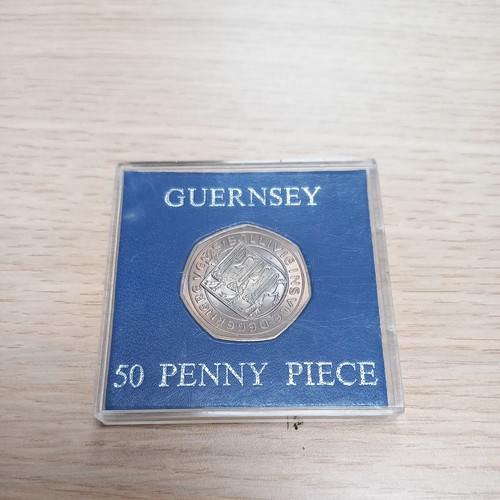 1969 guernsey 50p cased - cased, unc