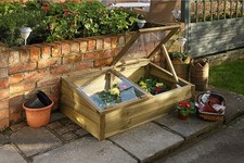 Forest Large Pressure Treated Timber Wooden Garden Cold Frame (1.09 x 0.63m)