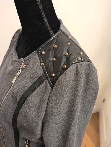 Womens studded biker jacket - biker,