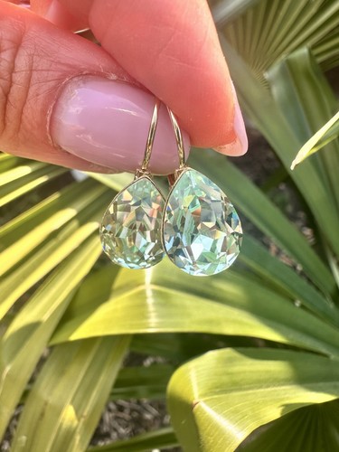 Crystal earrings drop - earrings,