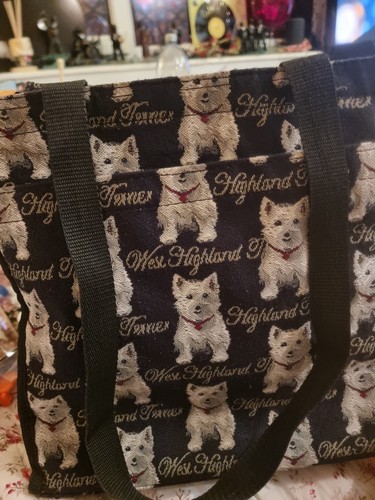 Westie foldable handbag - westie,