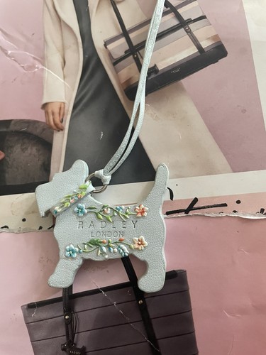 Radley pale blue leather dog - blue,