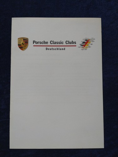 Porsche classic club brochure - classic,