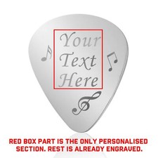 Personalised Guitar Pick Engraved Guitar Plectrums Any Text Birthday Christmas
