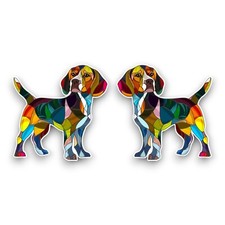 2x Small Cute Beagle Dog Puppy