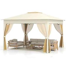 Large Pop-Up Gazebo 3.9m – Mesh Sides, Double Roof & Carry Bag – 3 Heights