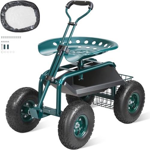 Rolling garden cart with - rolling,