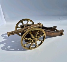 Vintage Brass Cannon Model