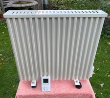 Fischer 1100w ~ Remote Thermostat ~ Electric Radiator on Wheels 66cm x 66cm