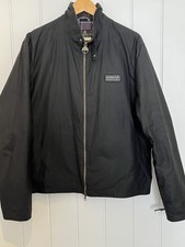 Barbour International Black Waxed Jacket Size Large Men’s