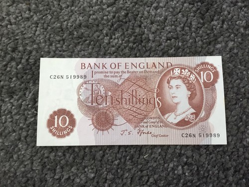 Old ten shilling - shilling, bank