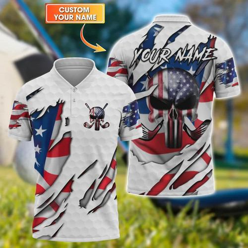American skull flag - skull, custom