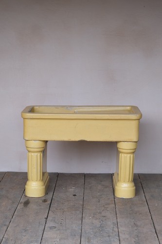 Yellow glazed ceramic butler - yellow,