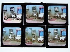 Daddy - Bamforth ? - 6 Colour Magic Lantern Slides Nos. 3 4 6 7 8 & 9