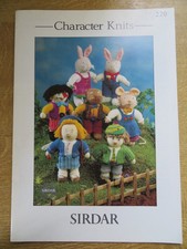 Original Genuine Vintage Knitting Pattern Booklet by Sirdar - Character Knits