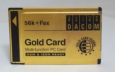 Vintage Psion Dacom Global 56k Fax & Modem Gold Laptop PC Card (LR109212)
