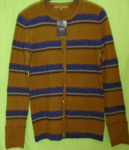 Next striped ribbed button - striped,