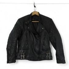 Sportex Motorbike Jacket 34 Black Leather Menswear Biker Vintage - Preloved