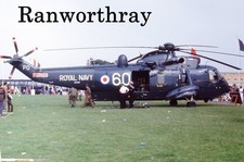 Orig Helicopter slide XV646 Sea King HAS.1 R Navy Lee on solent 28-7- 1973 #2018