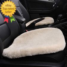 Genuine Sheepskin Car Seat Cushion Natural Fur Wool Seat Cover for Cars Trucks