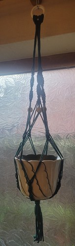 Macrame plant pot - macrame,