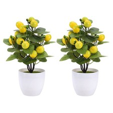 2Pcs Simulated Potted Lemon