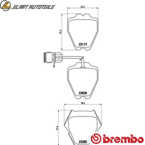 Brake pad set disc - p, 85