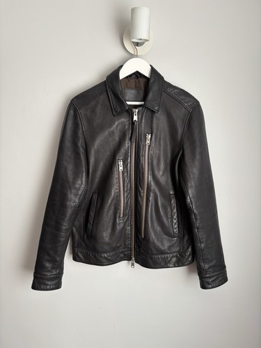 All saints leather jacket mens - leather,