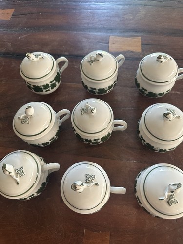 Meissen wine leaves - 9, cream