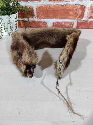 Vintage womens brown fur real - brown,