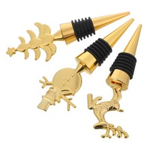 3 Pcs Xmas Wine Bottle Stopper