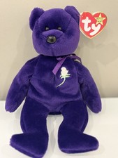 TY Beanie Babies Princess Bear with Tag 1997 -  Indonesia PE Pellets no space