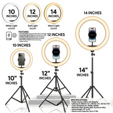 Led ring light with - 12",