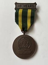 10 Year Service Medal Industrial Fire Protection Association Great Britain.