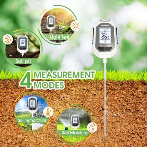 Soil moisture meter - 4-in-1,