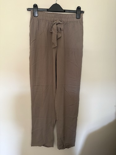 Primark taupe wide leg tie