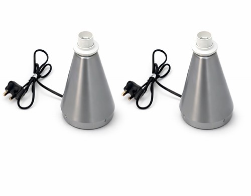 Grey touch table - lamps, pair