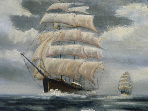 Sailing ships oil - on, board