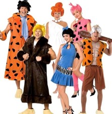 Adult FLINTSTONES Fancy Dress Fred Barney Wilma Betty Pebbles Bam Bam Book Day