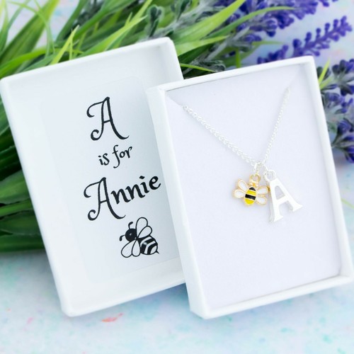 Tiny bee necklace - tiny,
