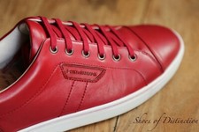 Dolce & Gabbana D&G Red Leather Shoes Trainers Sneakers Men's UK 9 US 10 EU 43
