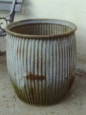 Vintage Galvanised 1930s Dolly/Peggy Tub ideal Planter for Plants/TreesVERY WORN
