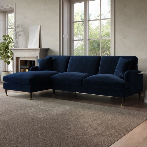 Seater sofa shaped velvet - seater, l-shaped