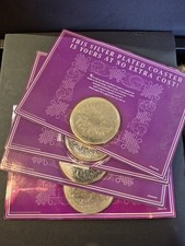 4 Silver-Plated  Coasters