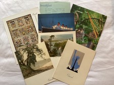 Cunard RMS Queen Mary - 7 Menus