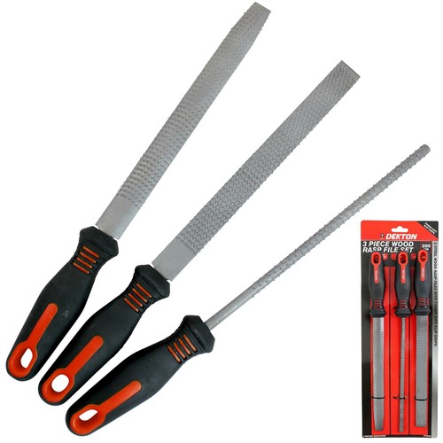 Dekton 3pc steel wood - steel, rasp