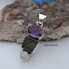 Amethyst & Raw Moldavite