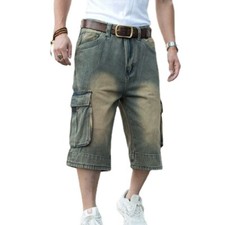Men Baggy Loose Denim Shorts