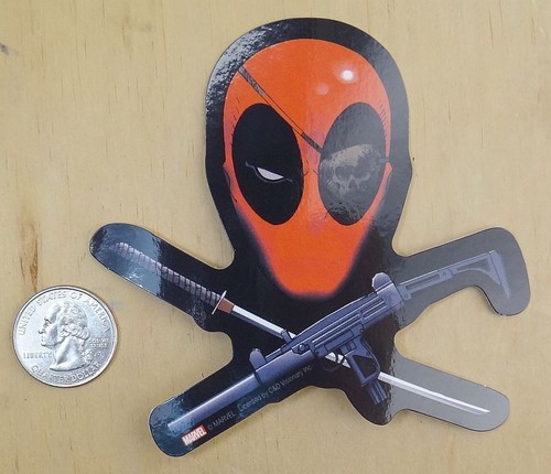 Deadpool cross peel and stick - cross,