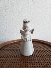 Vintage Ceramic Japan Choir Crown Hand Painted Gold Trim Prayer Book Angel 4"